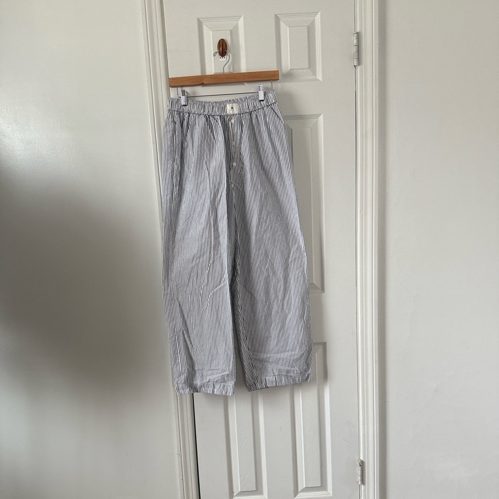 Anthropologie Blue and White Striped Wide Leg Pants - Picture 8 of 8